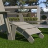Flash Furniture Gray Poly Resin Adirondack Style Ottoman JJ-C14309-GY-GG